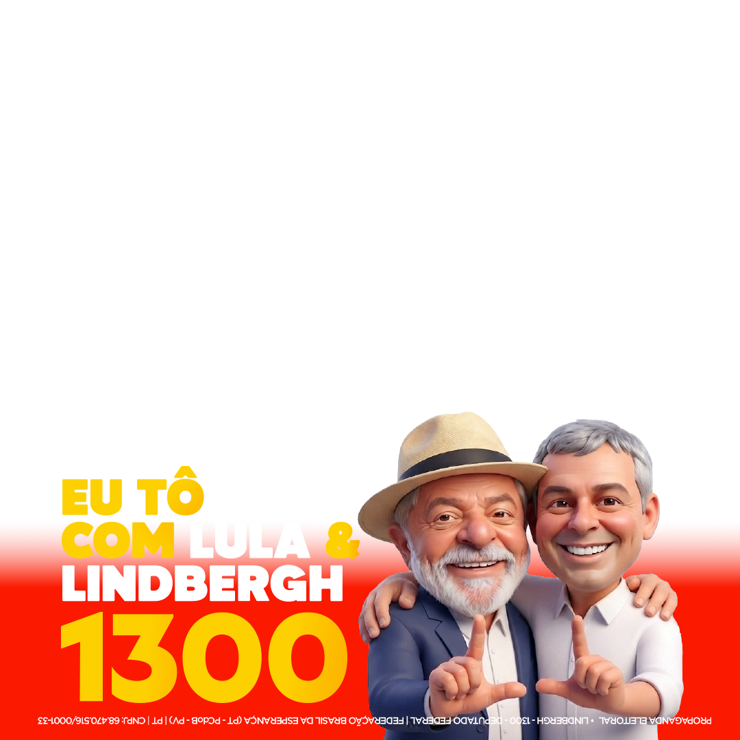 Moldura oficial da campanha Lindbergh 1300