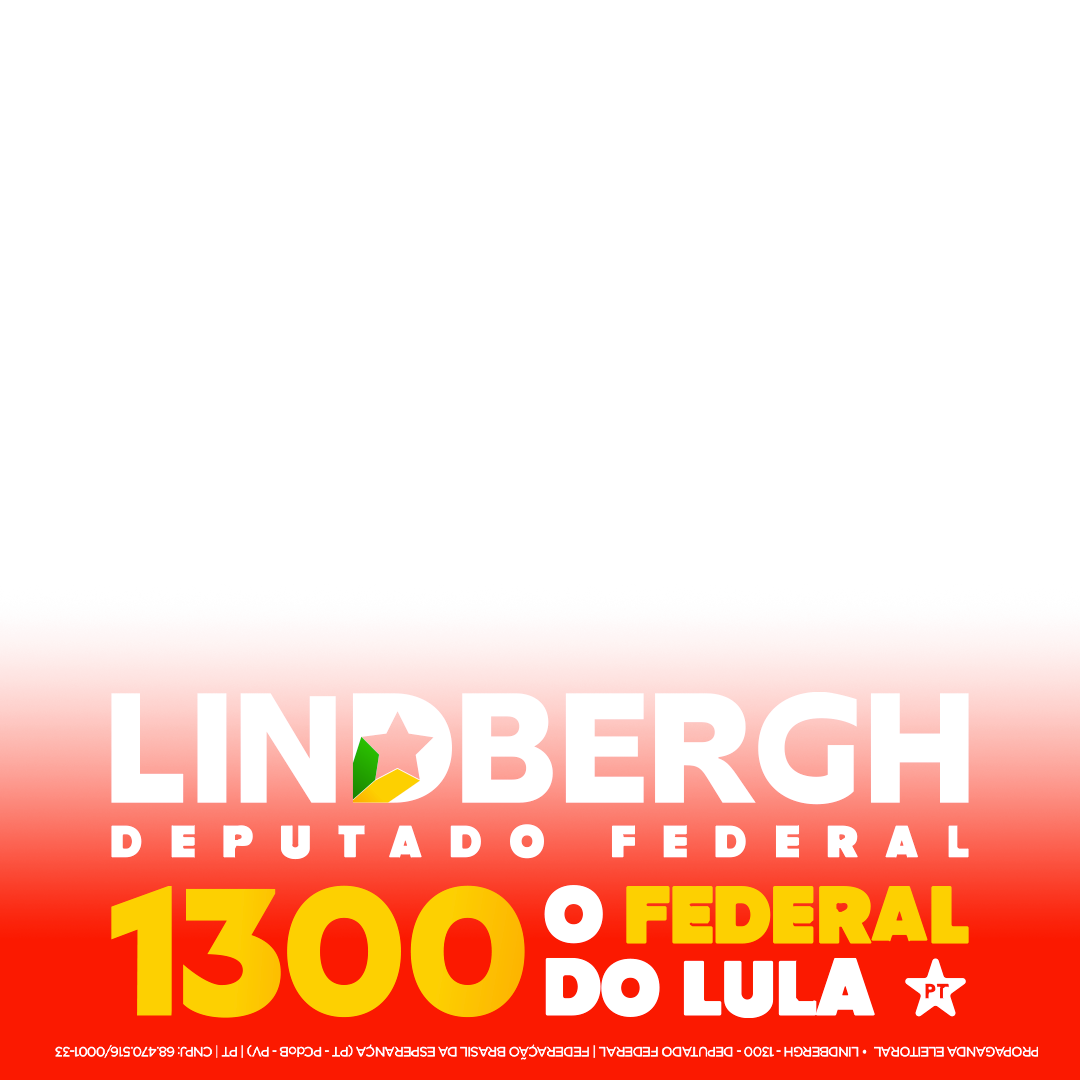 Moldura oficial da campanha Lindbergh 1300